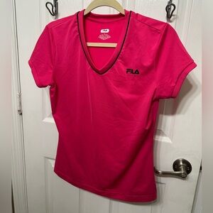 Fila V-Neck Sport Exercise Tee